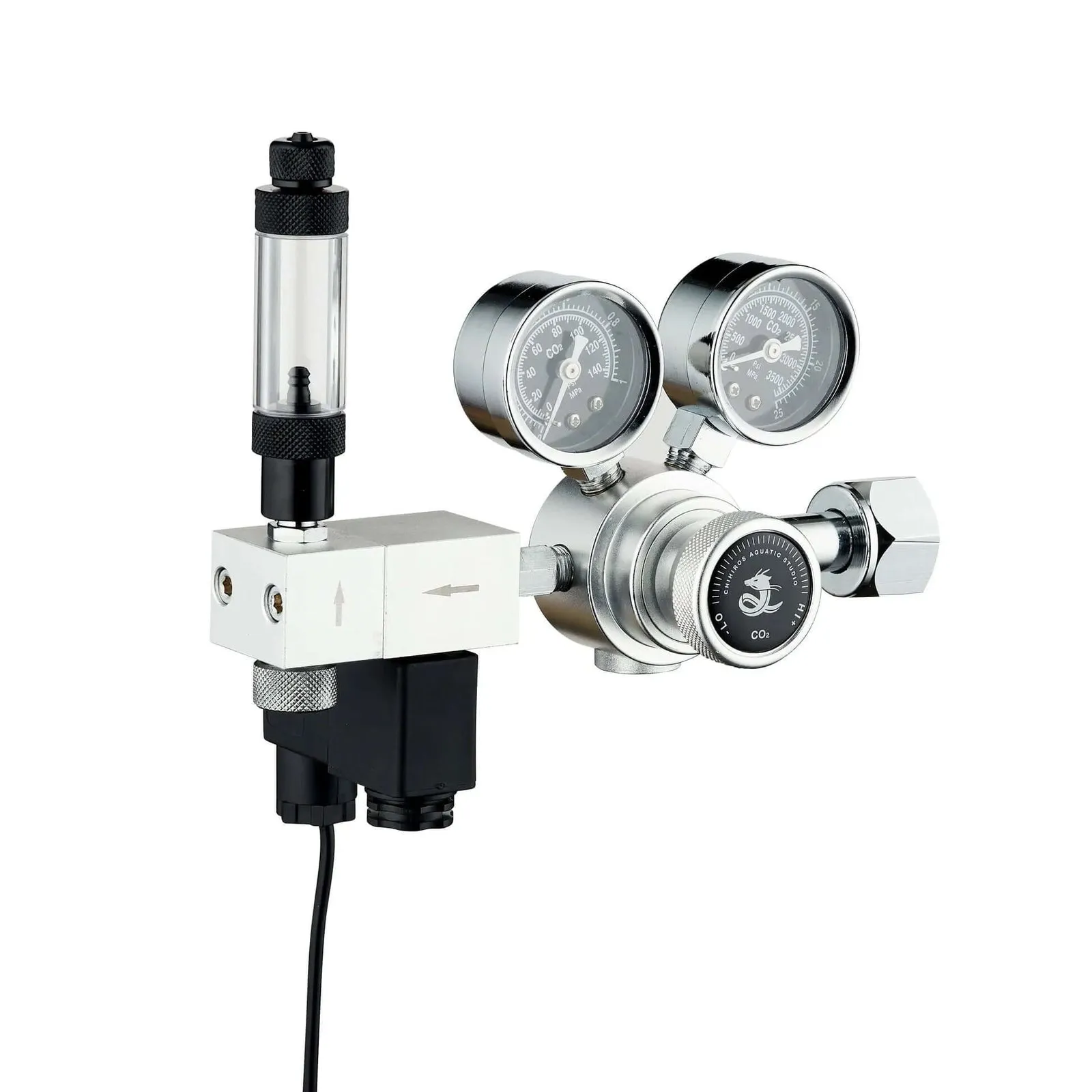 Chihiros CO2 Regulator Pro with Solenoid — Two gauges, zero guesswork